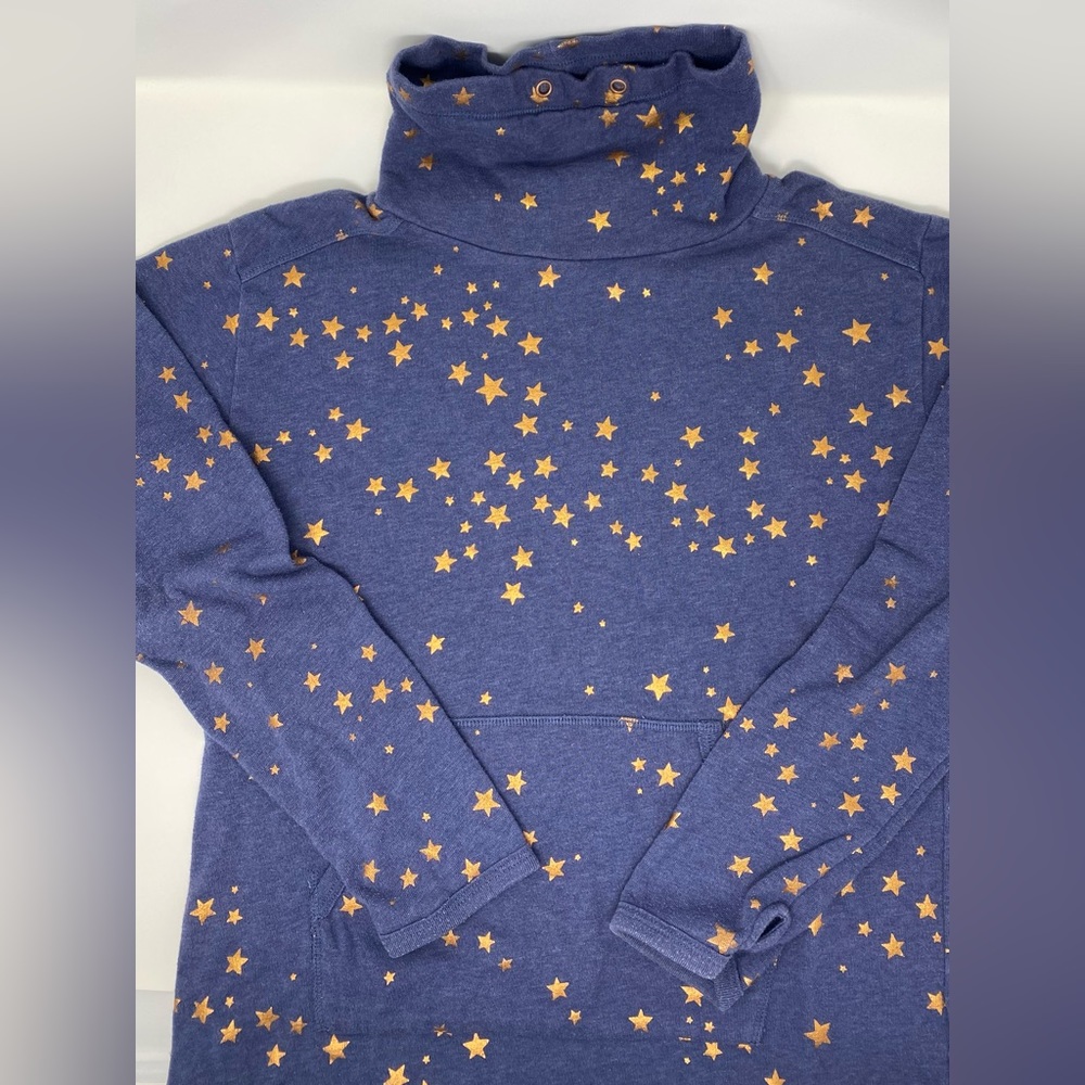 J Crew Royal Sweatshirt with Rose Gold Star Print.